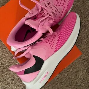 Nike Women's Pink and Black Zoom Running Shoes